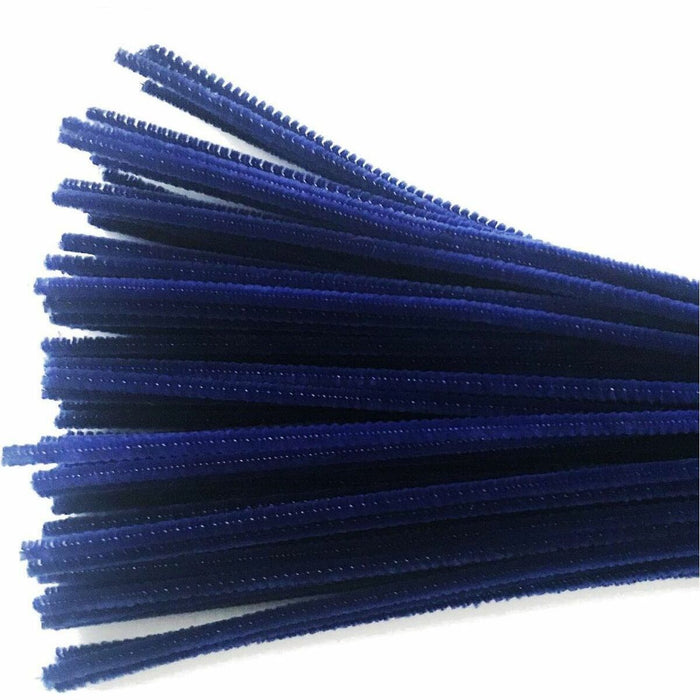 DBLG Import 4mm x 12" Dark Blue Chenilles - Craft Project - 0.16" (4 mm) Thickness x 12" (304.80 mm) Length - Dark Blue - Chenille - 100 / Pack