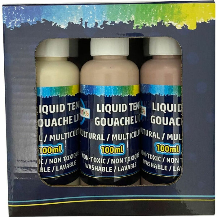 DBLG Import Inc Multicultural Liquid Tempera Paint Set - Liquid - Assorted - 100 mL - Washable - 6 / Pack