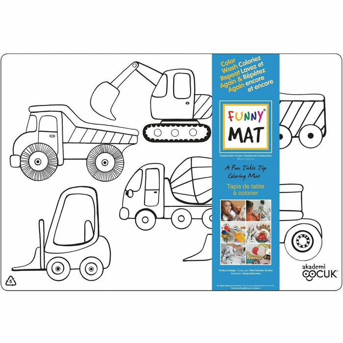 Funny Mat Table Mat - Table - 18.90" (480.06 mm) Length x 13.20" (335.28 mm) Width - Polypropylene - Clear - 1 Each