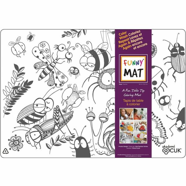 Funny Mat Table Mat - Table - 18.90" (480.06 mm) Length x 13.20" (335.28 mm) Width - Polypropylene - 1 Each