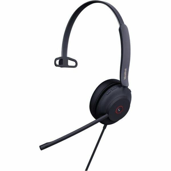 Yealink UH37 Headset - Microsoft Teams Certification - Mono - USB Type A, USB Type C - Wired - 32 Ohm - 20 Hz to 20 kHz - Over-the-head - Monaural - Supra-aural - 3.9 ft (1.20 m) Cable - Noise Cancelling, Electret Condenser Microphone - Noise Canceling -