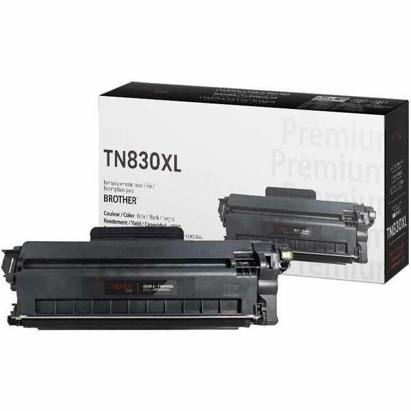 Premium Tone Laser Toner Cartridge Brother TN830XL - Black - 1 Each - 3000 Pages