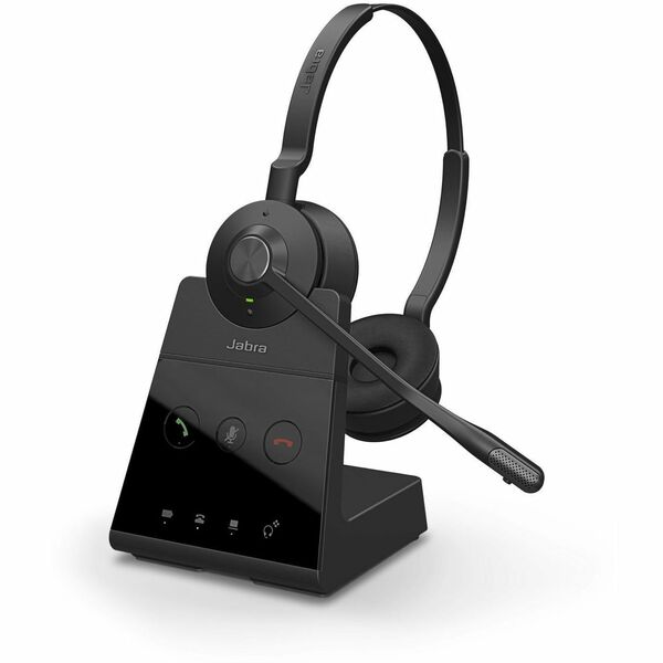 Jabra Engage 65 SE Headset - Stereo - Wireless - DECT - 492.1 ft (150 m) - 40 Hz to 16 kHz - On-ear, Over-the-head - Binaural - Supra-aural - MEMS Technology, Electret Condenser Microphone - Noise Canceling - Black