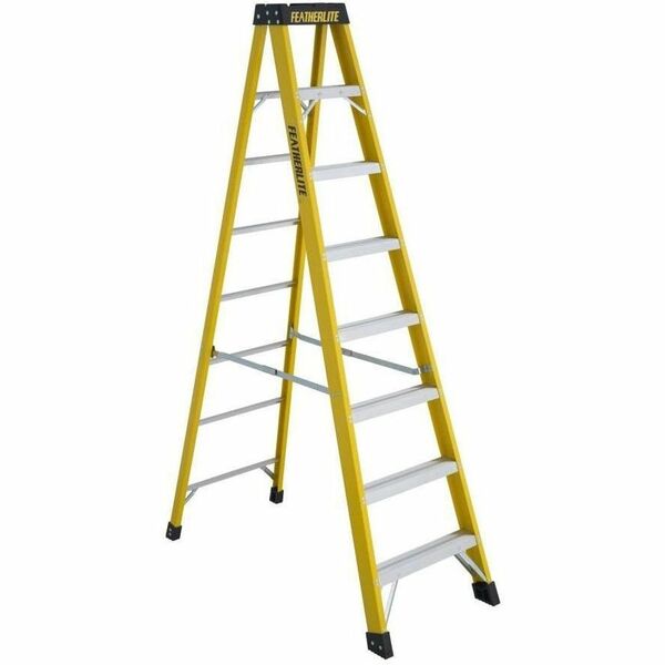 Featherlite 6908 8' Extra-Heavy Duty Fiberglass Stepladder - 300 lb (136077.71 g) Load Capacity - Type IA