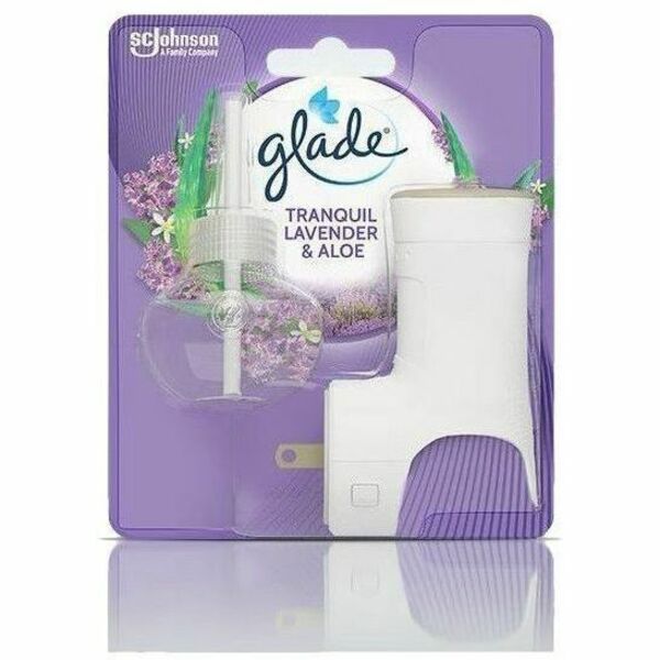 Glade Tranquil Lavender & Aloe PlugIns Scented Oil Starter Kit - Oil - Tranquil Lavender & Aloe - Long Lasting, Phthalate-free, Paraben-free, Formaldehyde-free, Nitro Musk Free - 1 Kit
