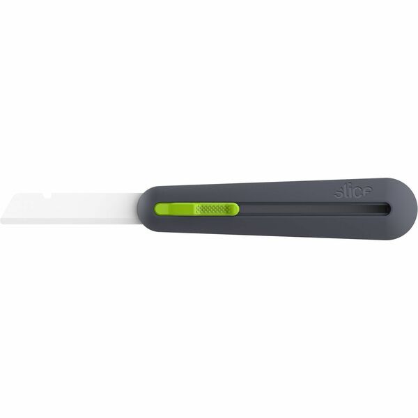 Dentec #2110560 Slice Auto-retractable Industrial knife - 2.95" (75 mm) Blade Length - Retractable, Durable, Ambidextrous, Non-sparking, Non-conductive, Non-magnetic, Rust-free Blade - Zirconia, Glass-filled Nylon, Plastic - Green, Gray, White - 1 Each