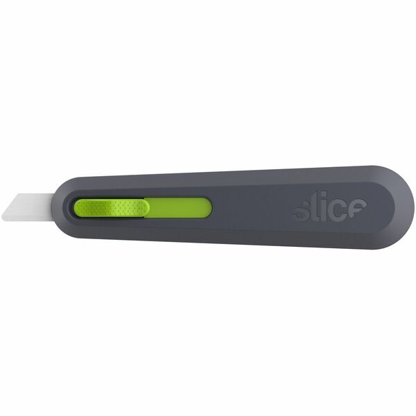 Dentec #2110554 Slice Utility Knife Smarty Series Auto Retractable - Retractable, Durable, Non-magnetic, Non-sparking, Rust-free Blade, Lanyard Hole, Ambidextrous, Non-conductive - Ceramic, Plastic, Zirconia, Glass-filled Nylon - Green, Gray, White - 1 Ea