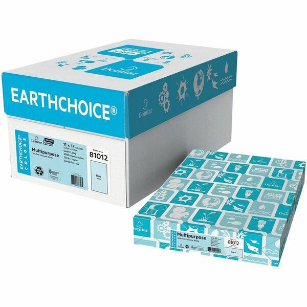 Lettermark Multipurpose Paper - 11" (279.40 mm) x 17" (431.80 mm) - 20 lb (9071.85 g) Basis Weight - Blue - 500 Sheets - 500 / Pack