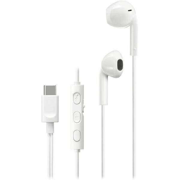 JVC HA-FR17UC-W USB-C Wired Bud Type Headphones - Coconut White - Stereo - USB Type C - Wired - 8 Hz to 22 kHz - Earbud - Binaural - In-ear - Coconut White