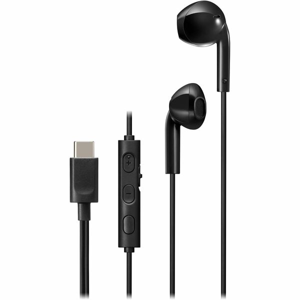 JVC HA-FR17UC-B USB-C Wired Bud Type Headphones - Olive Black - Stereo - USB Type C - Wired - 8 Hz to 22 kHz - Earbud - Binaural - In-ear - Olive Black