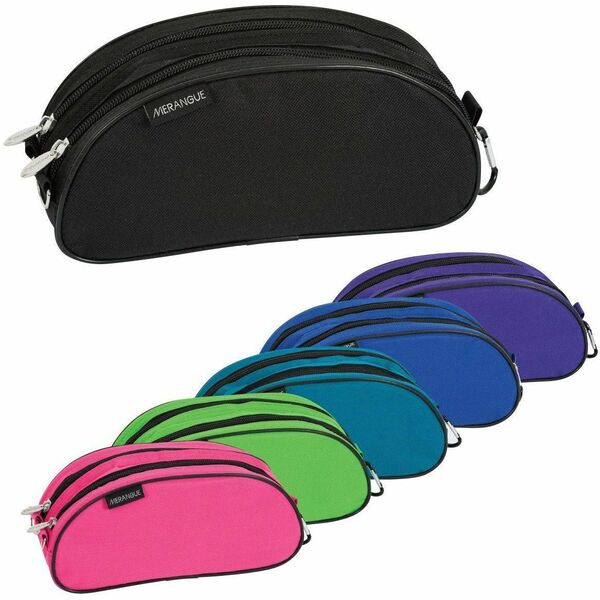 Merangue Carrying Case (Pouch) Pencil - Assorted - Nylon Body - 4.50" (114.30 mm) Height x 9" (228.60 mm) Width x 2.75" (69.85 mm) Depth - 1 Each