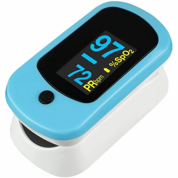BIOS Pulse Oximeter - For Fingertip, Pulse Rate, Blood Oxygen Level - Easy-to-read Display, Pulse Display, Durable, Compact, LED Display, Low Battery Indicator, Auto-off - Adult/Pediatric - 1 Each