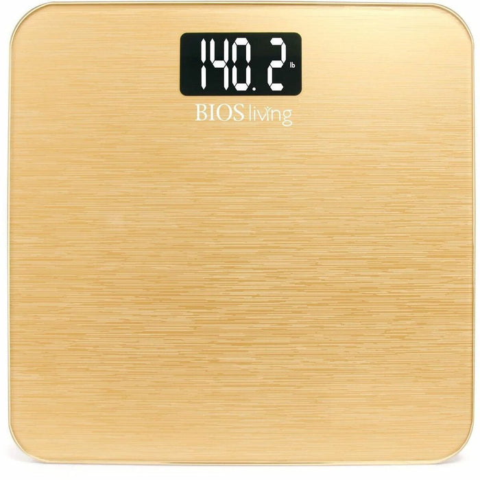 BIOS Living Gold Metallic Digital Scale - 396 lb (179622.58 g) / 396.83 lb (180000 g) Maximum Weight Capacity - Metallic Gold