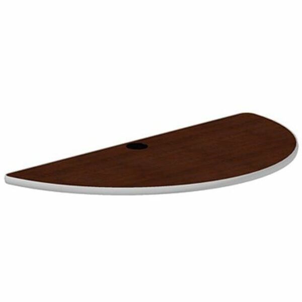Heartwood Tucana Half Round Table - Figured Mahogany Half-round Top - 48" (1219.20 mm) Table Top Width x 24" (609.60 mm) Table Top Depth x 1" (25.40 mm) Table Top Thickness - 1" (25.40 mm) Height - Commercial - Assembly Required - Thermofused Laminate (TF