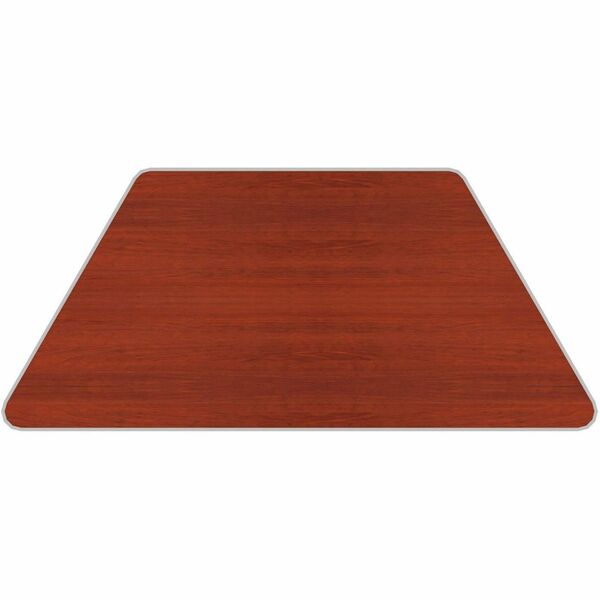 Heartwood Star Quality Tucana Series Trapezoid Henna Cherry Table Top, 48"W x 24"D x 1"H