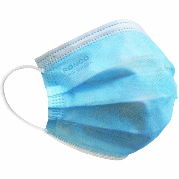 RONCO 3 Ply Pleated Medical Mask, ASTM Level 1 - Recommended for: Medical, Dental, Waste Management, Hospital, Laboratory, Examination, Cleanroom, Food Handling, Multipurpose - One Size - Bacteria, Particulate, Allergen, Respiratory Droplet, Fluid, Blood,