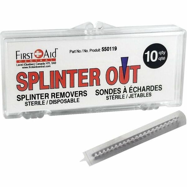 First Aid Central Splint Remover - Sterile - 10 / Pack