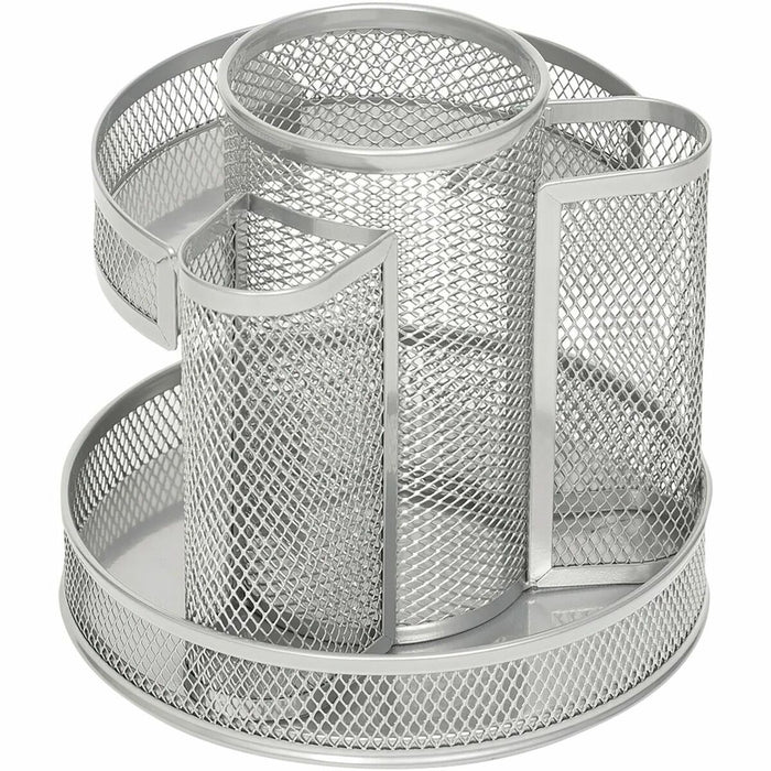 Merangue Circular Mesh Holder - 6" (152.40 mm) Height x 6" (152.40 mm) Width x 6" (152.40 mm) Depth - Wire Mesh - Silver - 1 Each