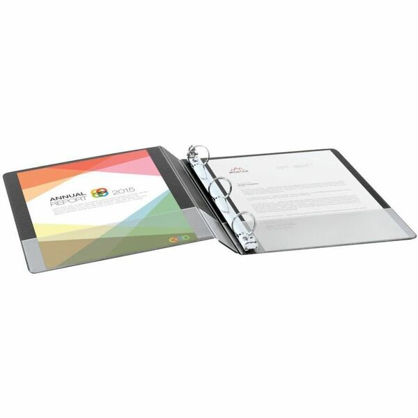 Cardinal Performer Ring Binder - 1" (25.40 mm) Binder Capacity - Letter - 8 1/2" (215.90 mm) x 11" (279.40 mm) Sheet Size - 225 Sheet Capacity - 3 x 1" (25.40 mm) Ring(s) - Fastener(s): Round Ring - Pocket(s): 2, Internal - Poly, Fiber - Assorted - 11.68