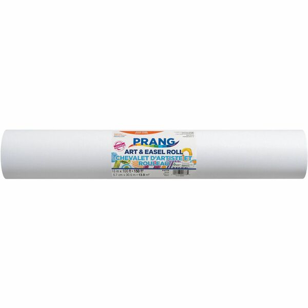 Prang Art & Easel Roll - Art, Drawing - 18" (457.20 mm) x 100 ft (30480 mm) - 3" (76.20 mm) Height x 3" (76.20 mm) Width x 18" (457.20 mm) Length - White - Sulphite - 1 Each