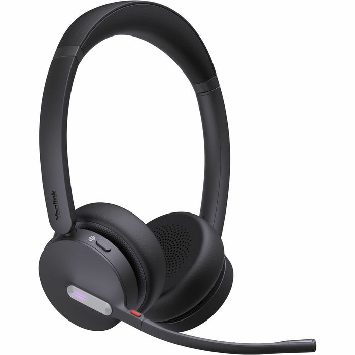 Yealink WH64 Headset - Microsoft Teams Certification - Stereo - Wireless - Bluetooth/DECT - 492.1 ft (150 m) - 20 Hz to 20 kHz - Over-the-head, On-ear - Binaural - Supra-aural - Noise Cancelling, MEMS Technology Microphone - Noise Canceling - Black