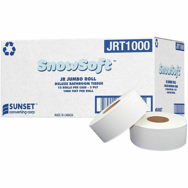 SNOW SOFT Bathroom Tissue - 2 Ply - Jumbo - 3.30" (83.82 mm) Core - 12 / Box