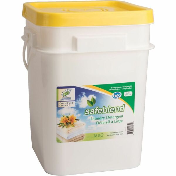 Safeblend Laundry Detergent Powder Floral Scent - For Laundry, Washing Machine, Fabric, Industry - Concentrate - Powder - 39.68 lb (17998.55 g) - 10.5 to 11 pH - Floral Fresh Scent - Phosphate-free, Non-toxic, Non-corrosive, Ammonia-free, Bleach-free, APE