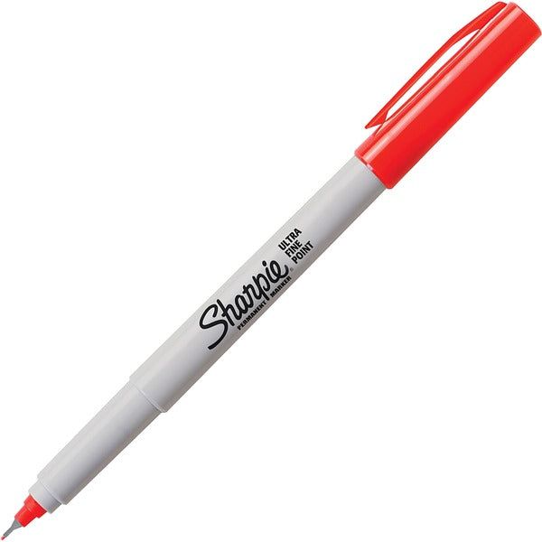 Sharpie Precision Permanent Markers - Ultra Fine Narrow Marker Point - Red Ink - Alcohol Based - 1 Each