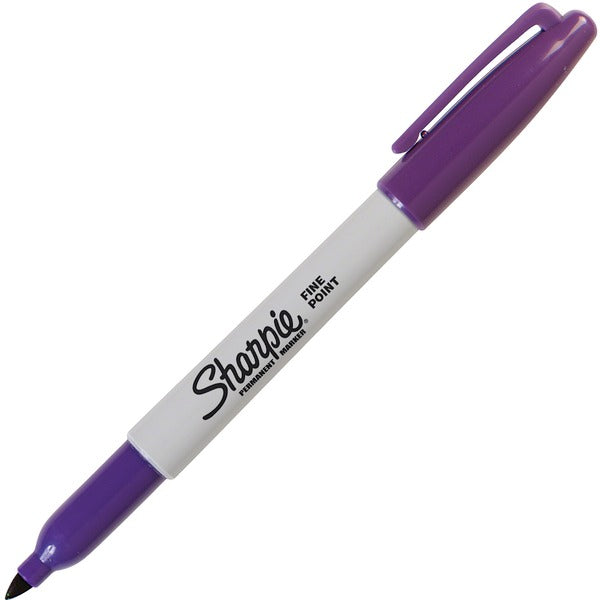 Sharpie Fine Point Permanent Marker - 1 mm (0.04") Fine Marker Point - Purple Ink - 1 Each