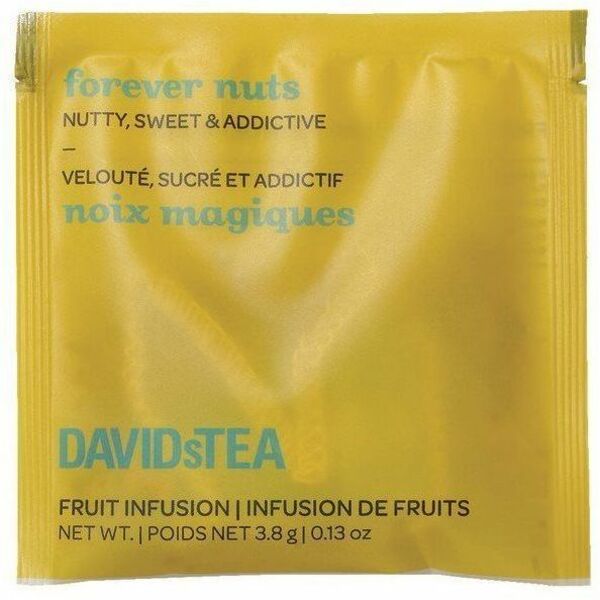 DAVIDsTEA Wrapped Sachet Forever Nuts - 25 / Box