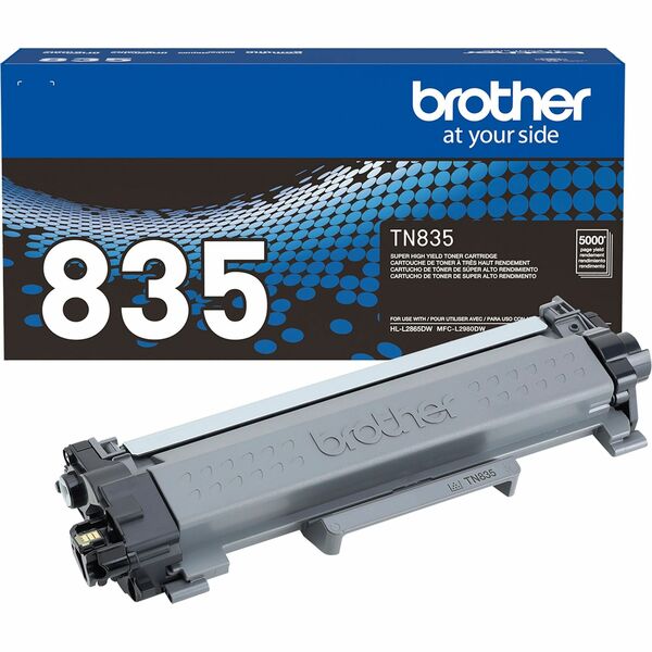 Brother TN835 Original Super High Yield Laser Toner Cartridge - Black - 1 Each - 5000 Pages