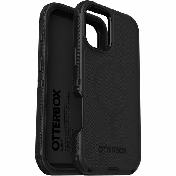 DEFENDER MAGSAFE WITH HOLSTER IPHONE 16 PLUS BLACK PRO - Black-Pro pack - poly bag packaging_6.82 x 3.56 x 0.58 in | 172.26 x 9.05 x 1.48 cm