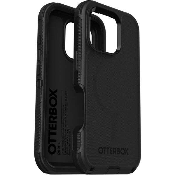 DEFENDER MAGSAFE WITH HOLSTER IPHONE 16 PRO BLACK PRO - Black-Pro pack - poly bag packaging_6.35 x 3.31 x 0.63 in | 16.13 x 8.42 x 1.61 cm