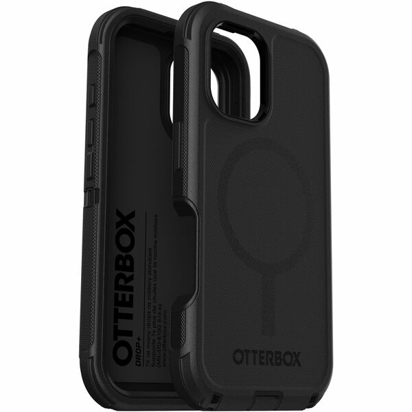 DEFENDER MAGSAFE WITH HOLSTER IPHONE 16 BLACK PRO - Black-Pro pack - poly bag packaging_6.27 x 3.32 x 0.58 in | 15.93 x 8.43 x 1.48 cm