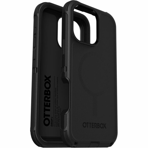 DEFENDER MAGSAFE WITH HOLSTER IPHONE 16 PROMAX BLACK PRO - Black-Pro pack - poly bag packaging_6.88 x 3.55 x 0.63 in | 17.47 x 9.03 x 1.61 cm