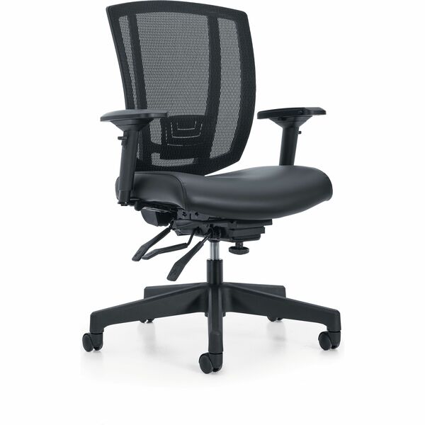 Offices To Go Avro 350 | High Back Heavy Duty Multi-Tilter - Mesh Back Material - Black Frame Color - High Back - 5-star Base - Black - Armrest - 1 Each