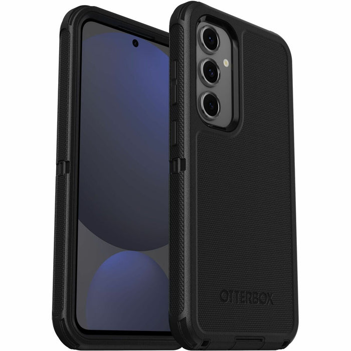 DEFENDER PRO GALAXY S24 FE BLACK - Black-Retail Packaging-7.75 x 4.25 x 0.70 in | 19.68 x 10.79 x 1.78 cm