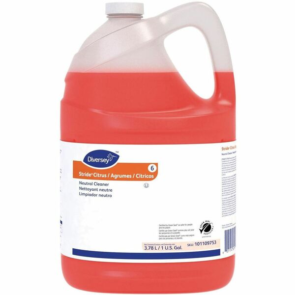 Stride Citrus Neutral Cleaner - Liquid - 3.70 L - Citrus Scent - 1 Each
