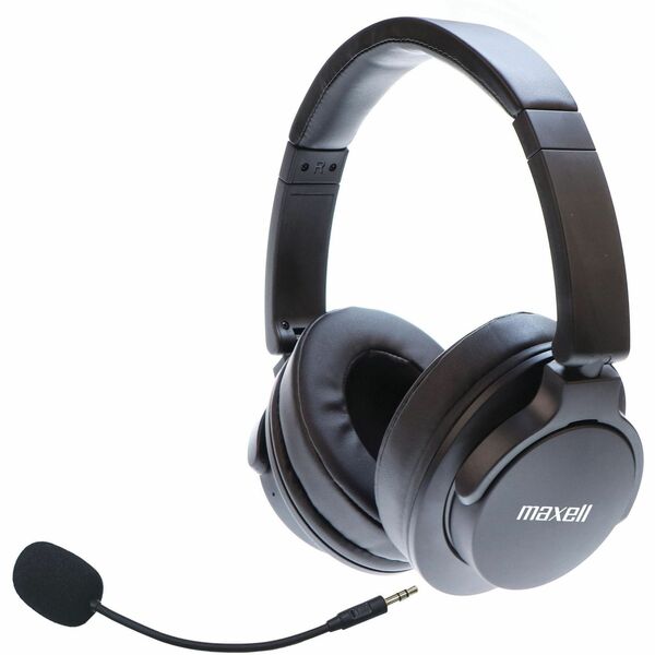 Maxell Bass 13 Wireless Bluetooth Headphones - Stereo - Wireless - Bluetooth - 32.8 ft (10 m) - 20 Hz to 20 kHz - Over-the-head, On-ear - Binaural - Circumaural - Noise Canceling - Black