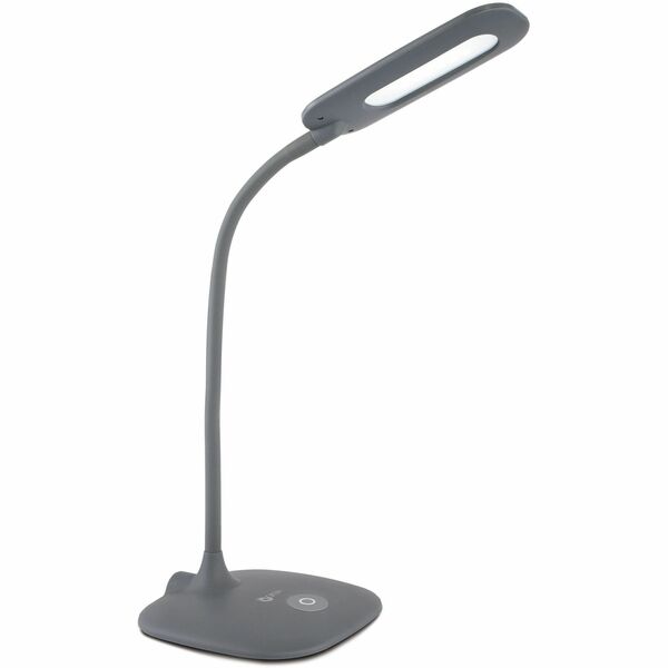 OttLite Wellness Desk Lamp - LED Bulb - Flexible - Gray - for Desk