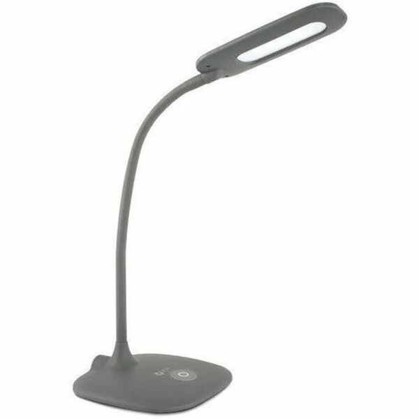 OttLite Wellness Desk Lamp - LED Bulb - Painted - Rectangle - Metal - Desk Mountable, Shelf Mountable - Black - for Desk, Shelf