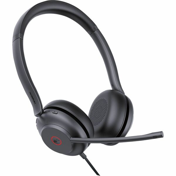 Yealink USB Wired Headset - Microsoft Teams Certification - Stereo - USB Type C, USB Type A - Wired - 32 Ohm - 20 Hz to 20 kHz - Over-the-head - Binaural - Supra-aural - 4.9 ft (1.50 m) Cable - Noise Cancelling, Electret Condenser Microphone - Noise Cance