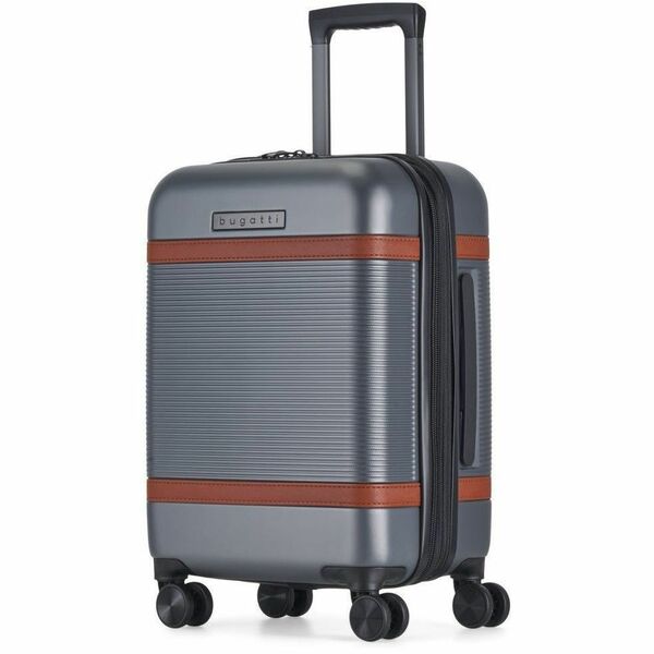 bugatti WELLINGTON Travel/Luggage Case (Carry On) Travel - Silver - Shock Resistant Shell, Impact Resistant Shell - Polycarbonate, ABS Body - Checkpoint Friendly - Telescoping Handle, Handle - 11" (279.40 mm) Width x 14.50" (368.30 mm) Depth - 1 Each
