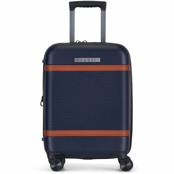 bugatti WELLINGTON Travel/Luggage Case (Carry On) Travel - Navy - Shock Resistant Shell, Impact Resistant Shell - Polycarbonate, ABS Body - Checkpoint Friendly - Telescoping Handle, Handle - 11" (279.40 mm) Width x 14.50" (368.30 mm) Depth - 1 Each