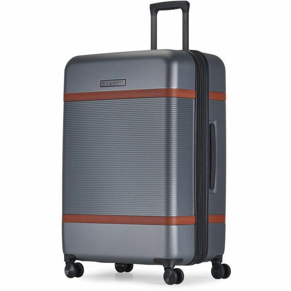 bugatti WELLINGTON Travel/Luggage Case (Check-in) Travel - Silver - Shock Resistant Shell, Impact Resistant Shell - Polycarbonate, ABS Body - Checkpoint Friendly - Telescoping Handle, Handle - 14.25" (361.95 mm) Width x 20" (508 mm) Depth - Large Size - 1