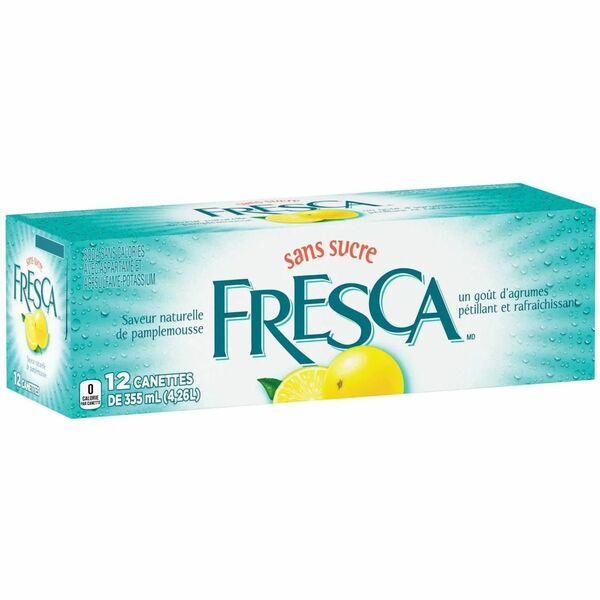 Fresca Sugar Free Soft Drink 355 Ml - Sugar Free - 355 mL - CitrusCan - 12 / Box