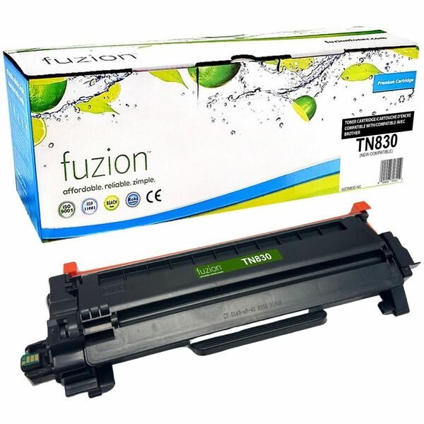 fuzion Laser Toner Cartridge TN830 - Black - 1 Each - 1200 Pages