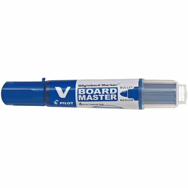 BeGreen V Board Master Dry Erase Marker - Bullet Marker Point - Refillable - Washable - Blue Ink - Liquid - Translucent Barrel - 1 Each