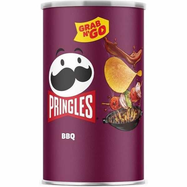 Pringles Grab & Go Stack Cans - Barbeque - 1.38 oz (39 g) - 12 / Box