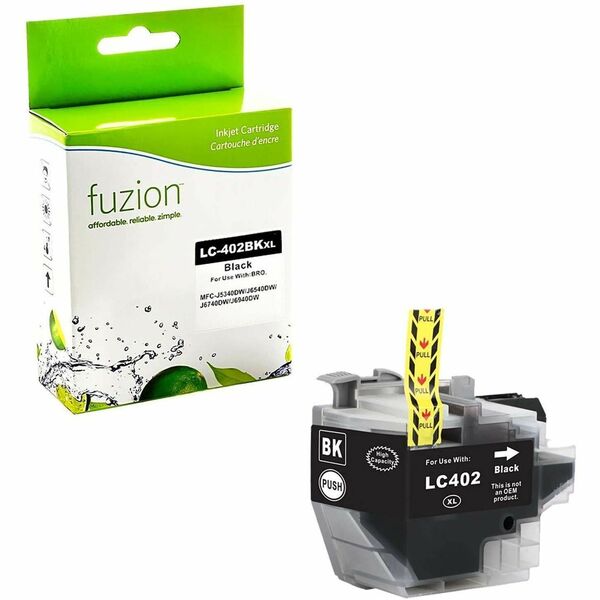 fuzion Compatible Inkjet for Brother LC402XLBKS - Black - 1 Each